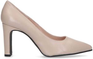 Manfield leren pumps beige