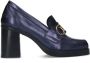 Manfield leren pumps blauw metallic - Thumbnail 1