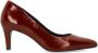 Manfield Dames Burgundy lakleren pumps - Thumbnail 1