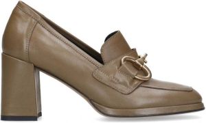 Manfield Dames Taupe leren pumps