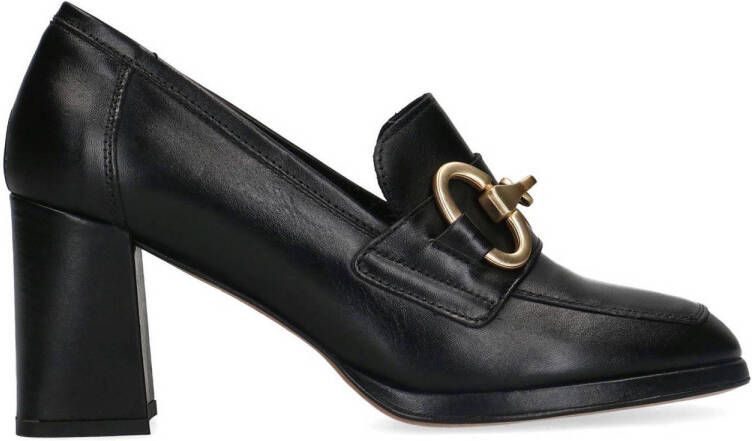 Manfield Dames Zwarte leren pumps