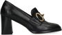 Manfield Dames Zwarte leren pumps - Thumbnail 1