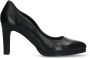 Manfield Dames Zwarte leren pumps - Thumbnail 1