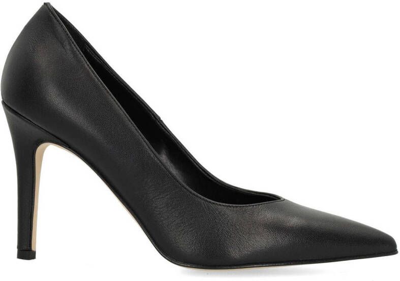 Manfield Dames Zwarte leren pumps