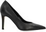Manfield Dames Zwarte leren pumps - Thumbnail 1