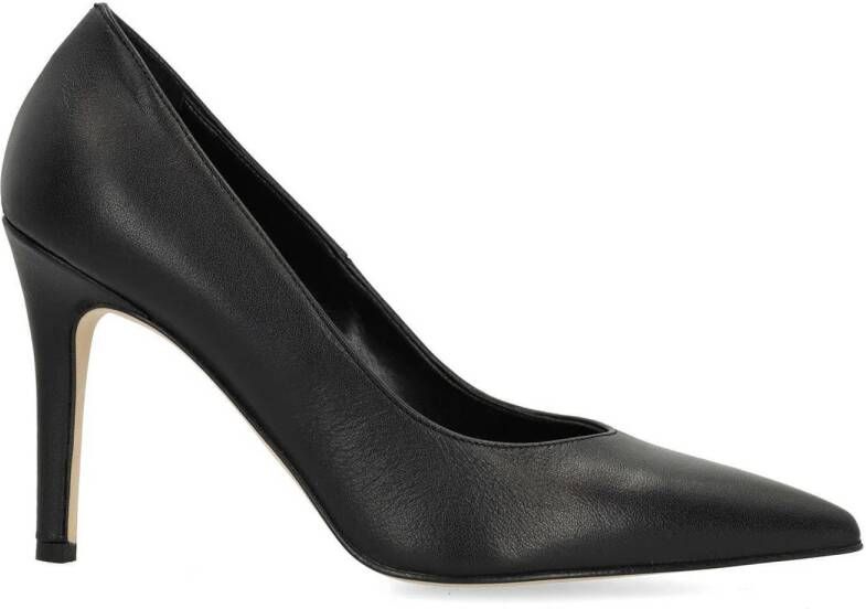 Manfield Dames Zwarte leren pumps