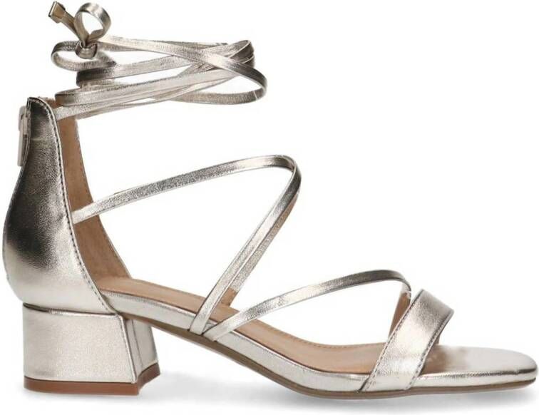 Manfield leren sandalen goud