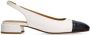 Manfield leren slingback loafers wit zwart - Thumbnail 1