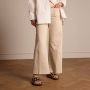 Manfield leren slippers met panterprint beige - Thumbnail 1