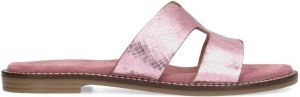 Manfield Dames Roze metallic slippers