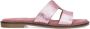 Manfield Dames Roze metallic slippers - Thumbnail 1