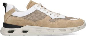 Manfield Heren Beige leren sneakers