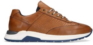 Manfield Heren Cognac leren sneakers