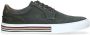 Manfield Heren Donkergroene canvas sneakers - Thumbnail 1