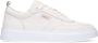 Manfield Heren Witte leren sneakers - Thumbnail 1