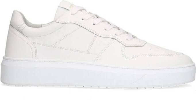 Manfield leren sneakers wit