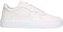 Manfield Heren Witte leren sneakers - Thumbnail 1