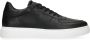 Manfield Heren Zwarte leren sneakers - Thumbnail 1