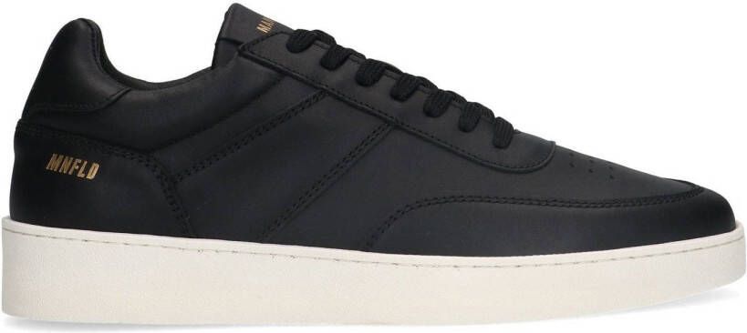 Manfield leren sneakers zwart