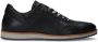 Manfield Heren Zwarte leren sneakers - Thumbnail 1