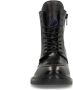 Manfield leren veterboots met studs zwart - Thumbnail 1