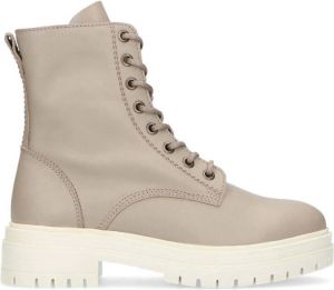 Manfield Dames Taupe leren veterboots