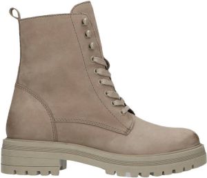 Manfield Dames Taupe leren veterboots