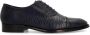 Manfield leren veterschoenen donkerblauw - Thumbnail 1