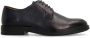 Manfield Heren Donkerblauwe leren veterschoenen - Thumbnail 1