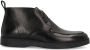 Manfield Heren Zwarte leren veterschoenen - Thumbnail 1