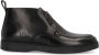 Manfield Heren Zwarte leren veterschoenen - Thumbnail 1