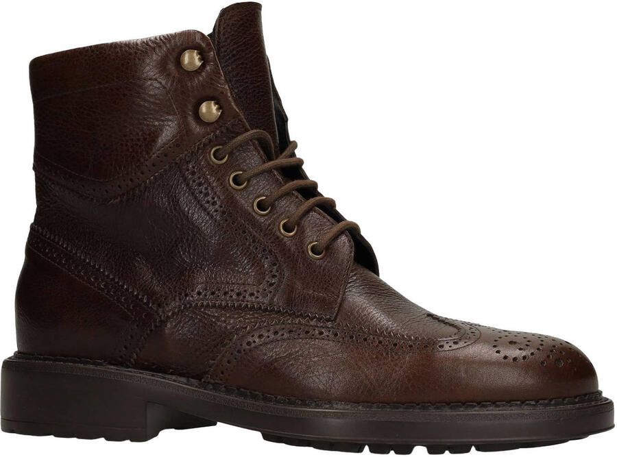 Manfield Black Label leren veterboots bruin - Foto 2