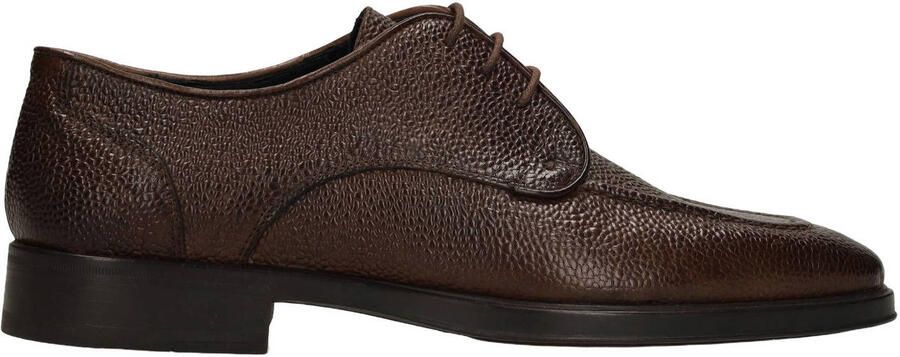 Manfield Black Label leren veterschoenen bruin