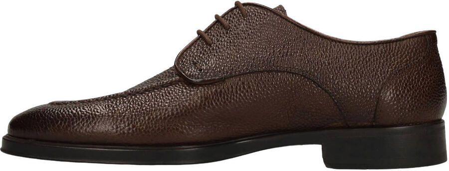 Manfield Black Label leren veterschoenen bruin - Foto 2