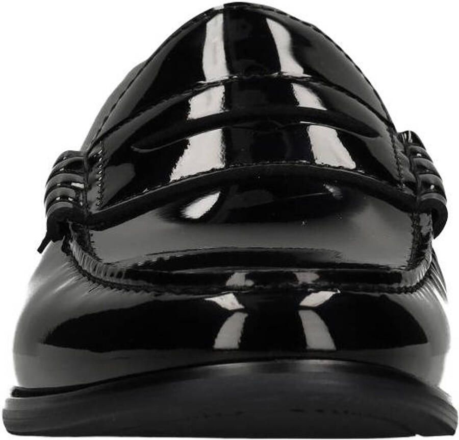 Manfield Heren Zwarte leren patent studs loafers - Foto 2