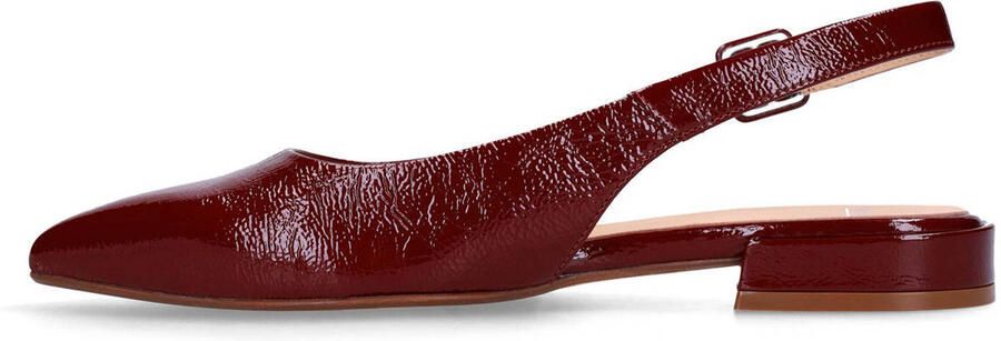 Manfield Dames Bordeaux rode lakleren slingbacks - Foto 2