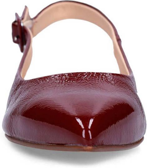 Manfield Dames Bordeaux rode lakleren slingbacks - Foto 3