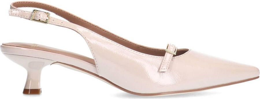 Manfield lakleren slingback pumps beige - Foto 2