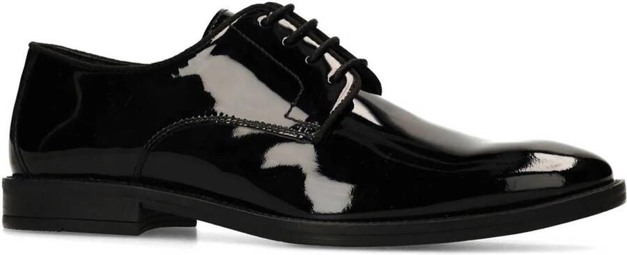 Manfield Heren Zwarte lakleren veterschoenen - Foto 3