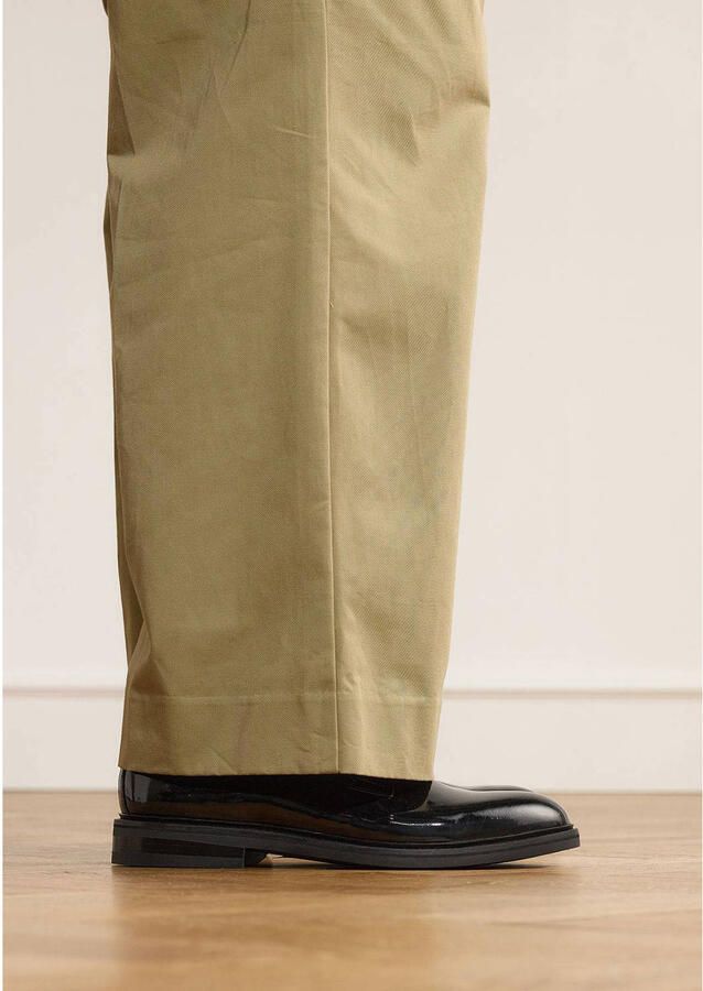 Manfield Heren Zwarte lak leren veterschoenen - Foto 2