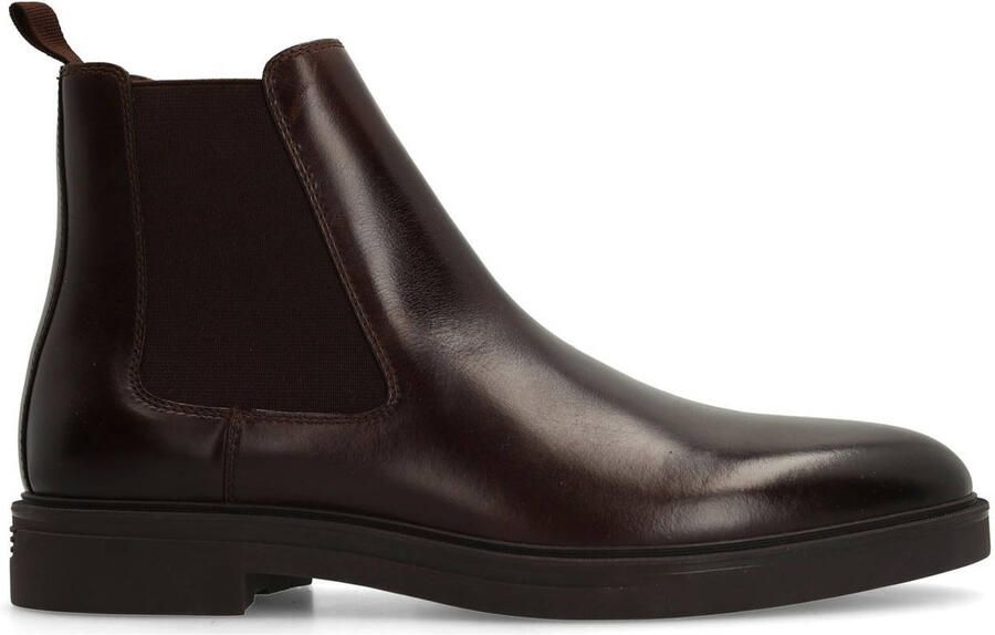Manfield Heren Bruine leren chelsea boots