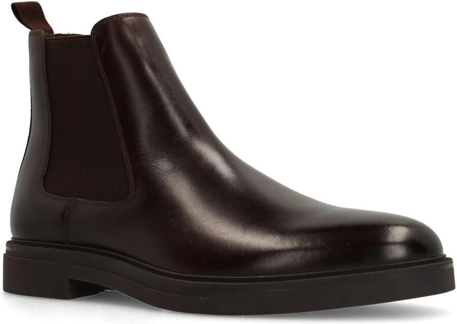 Manfield Heren Bruine leren chelsea boots - Foto 3