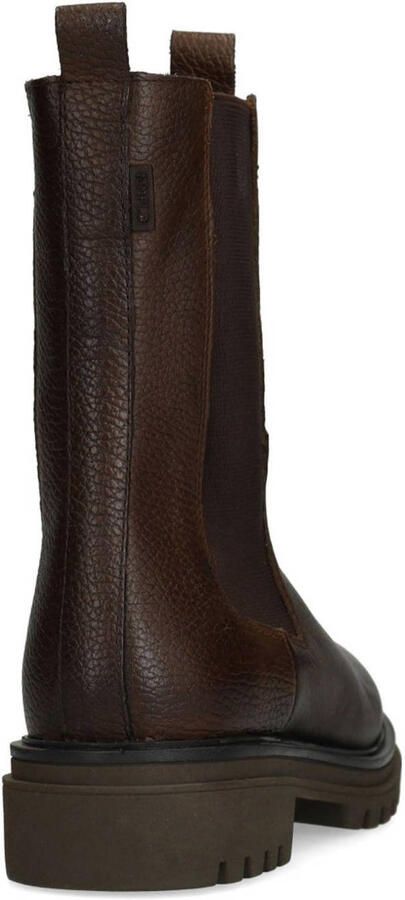 Manfield Dames Bruine leren chelsea boots - Foto 3