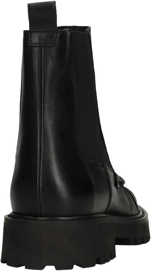 Manfield leren chelsea boots met profielzool zwart - Foto 3
