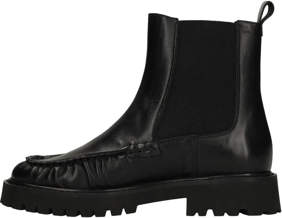 Manfield leren chelsea boots met profielzool zwart - Foto 2