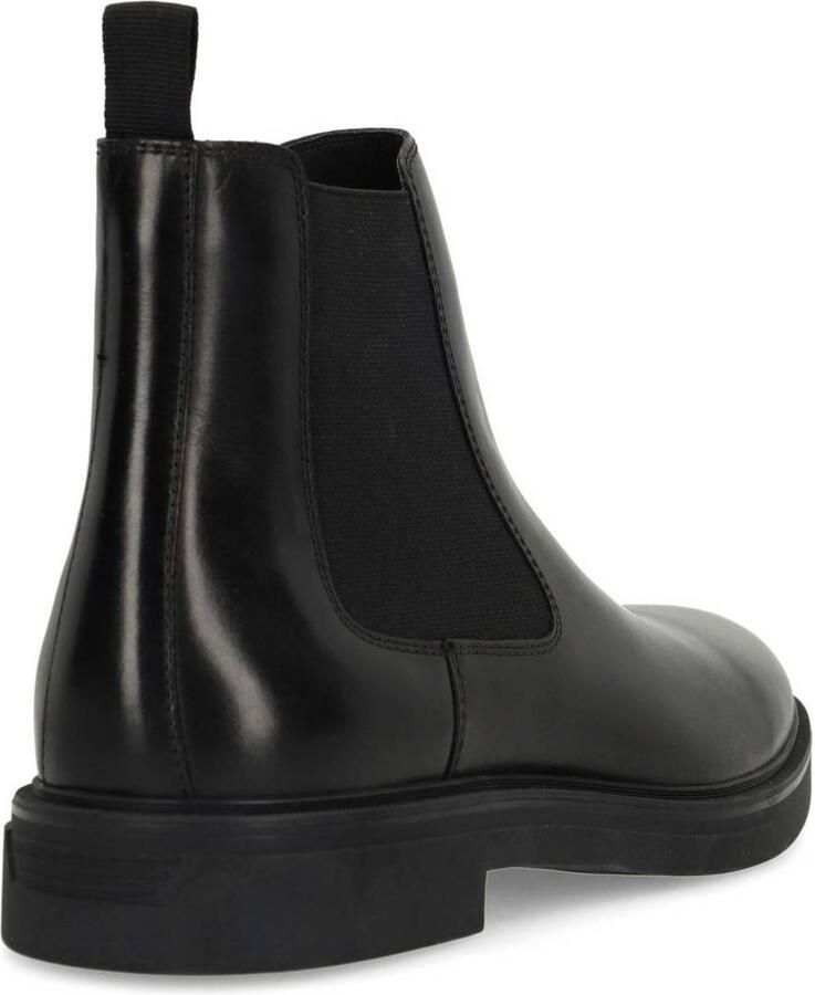 Manfield Heren Zwarte leren Chelsea boots - Foto 2