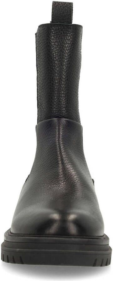 Manfield Dames Zwarte leren chelsea boots - Foto 3