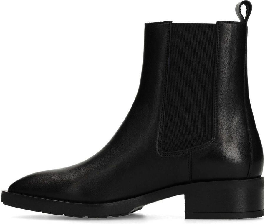 Manfield Dames Zwarte leren chelsea boots - Foto 2