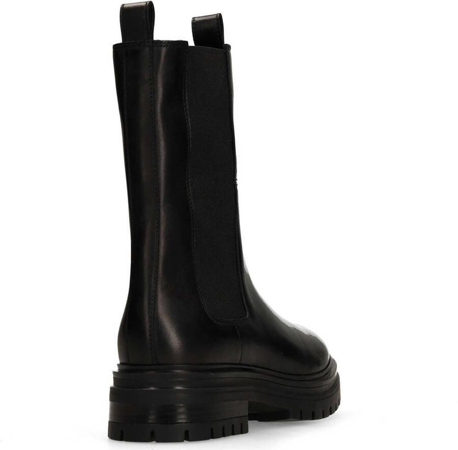 Manfield Dames Zwarte leren chelsea boots - Foto 2