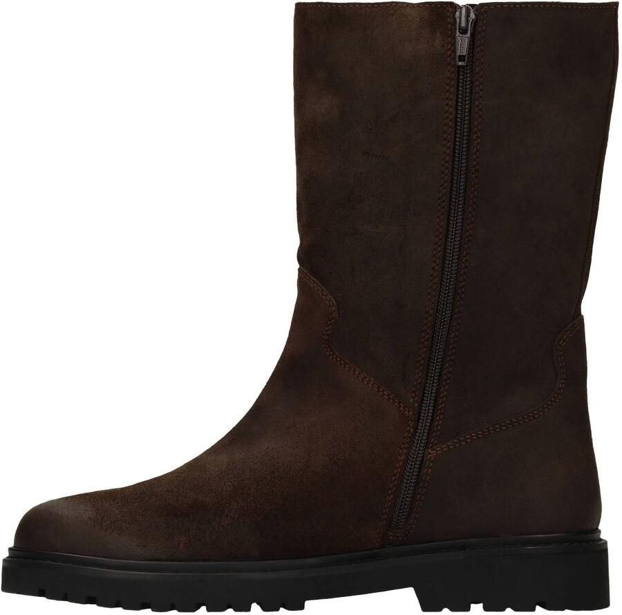 Manfield Heren Donkerbruine leren boots met gesp - Foto 2